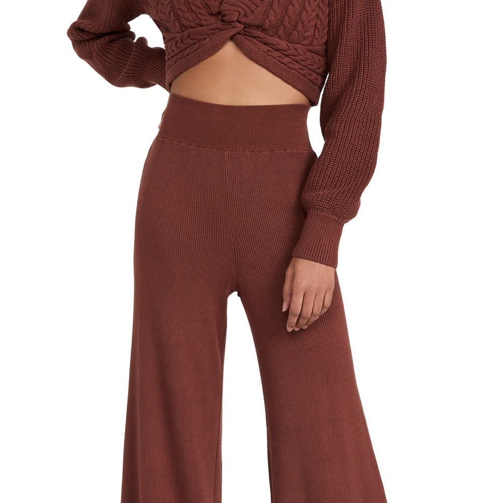 Free People Emilie Sweater Set NWT Size Large Cherry Cola - Picture 4 of 4